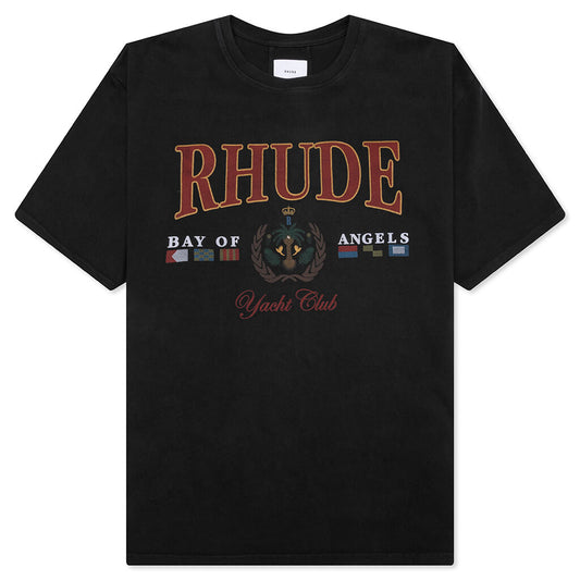 Bay Of Angels Yacht Tee - Vintage Black