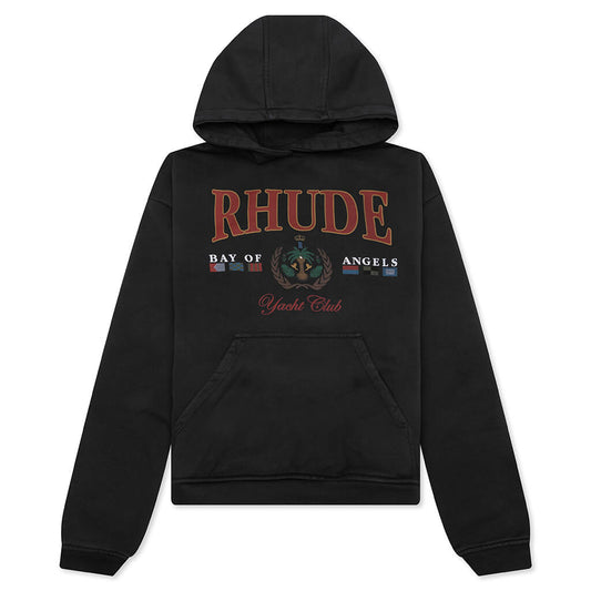 Bay of Angels Yacht Hoodie - Vintage Black