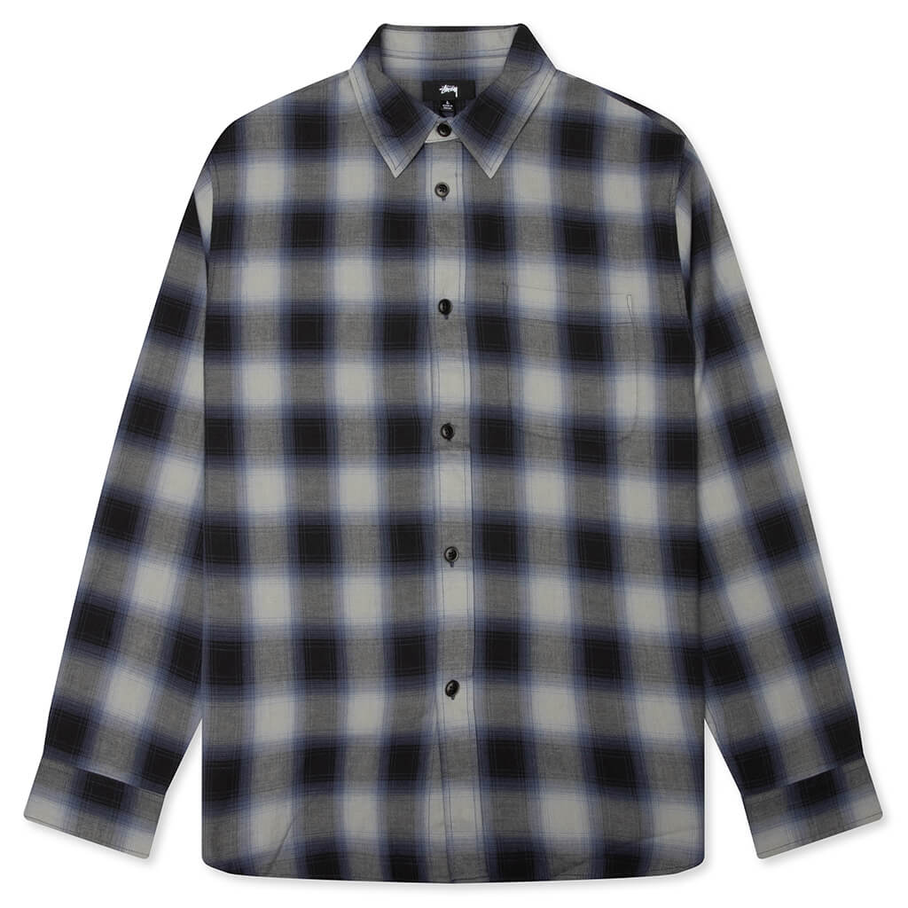 Beach Ombre Plaid Shirt - Black