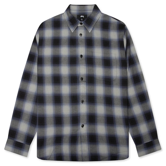 Beach Ombre Plaid Shirt - Black