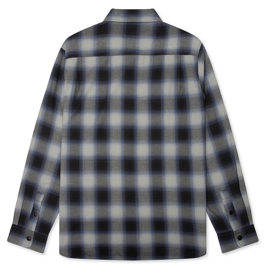 Beach Ombre Plaid Shirt - Black