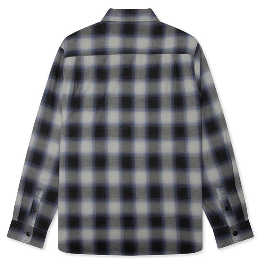 Beach Ombre Plaid Shirt - Black