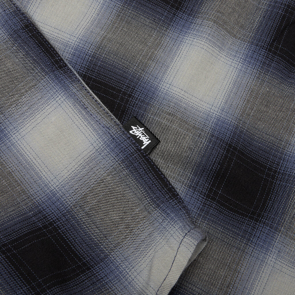 Beach Ombre Plaid Shirt - Black