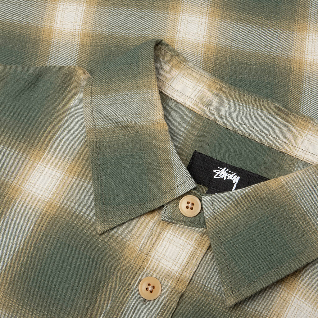 Beach Ombre Plaid Shirt - Green