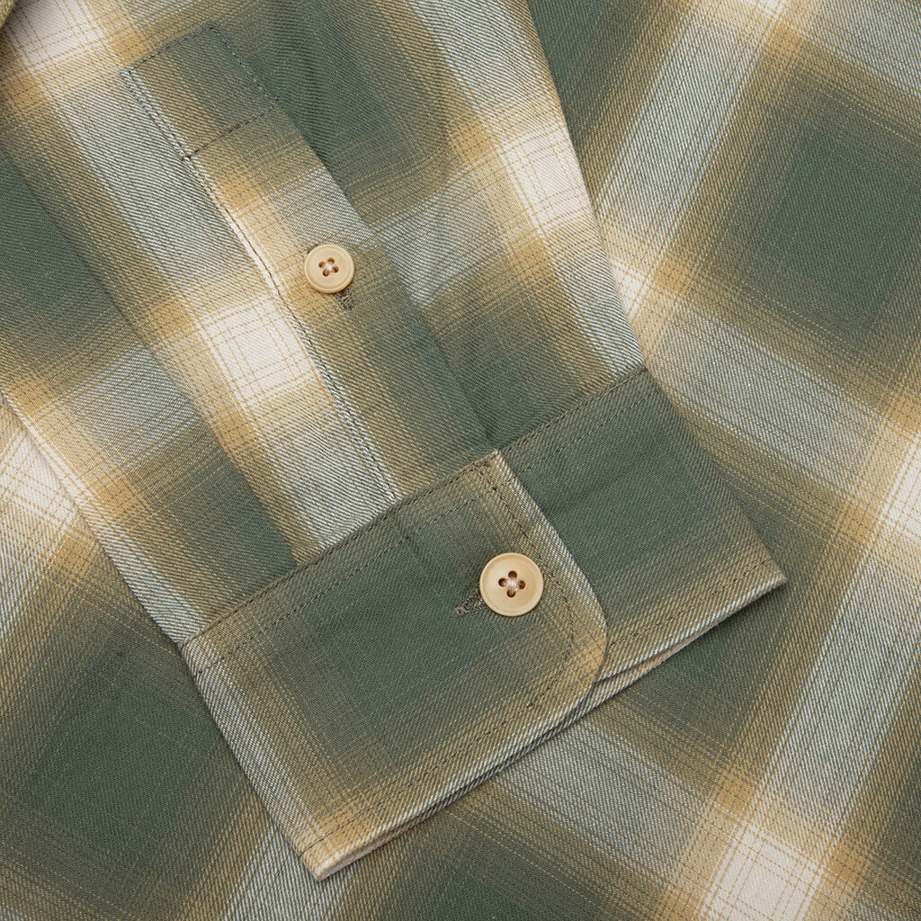 Beach Ombre Plaid Shirt - Green