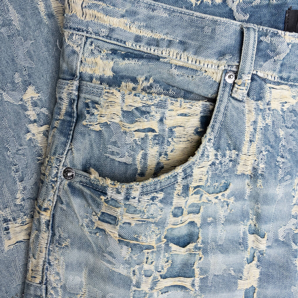 Bead Splatter Destroy - Light Indigo