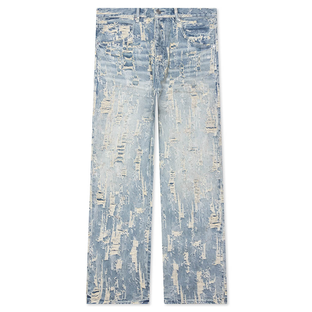 Bead Splatter Destroy - Light Indigo
