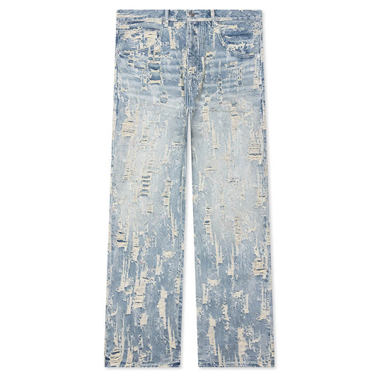 Bead Splatter Destroy - Light Indigo