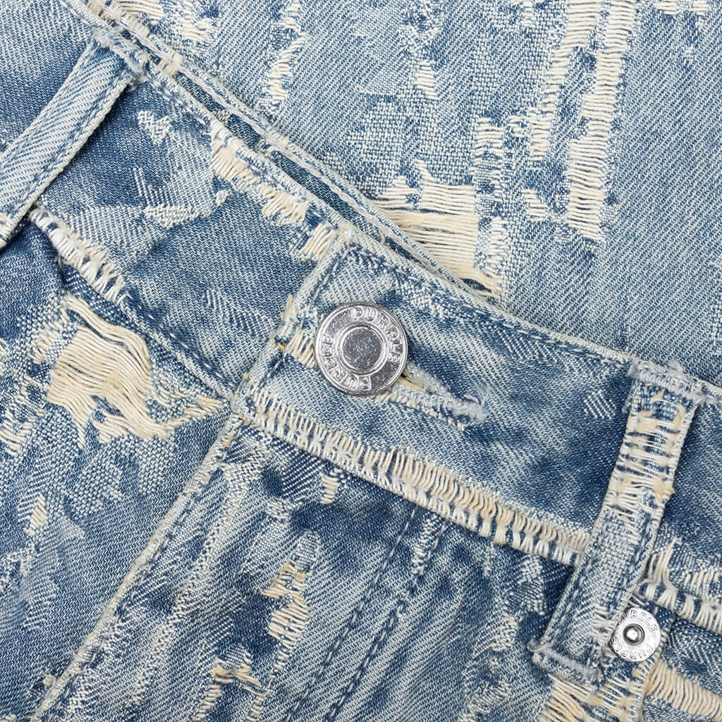 Bead Splatter Destroy - Light Indigo