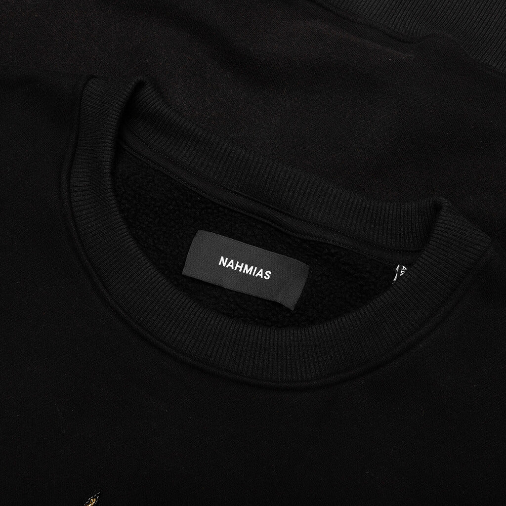 Beaded Sun Crewneck - Worn Black