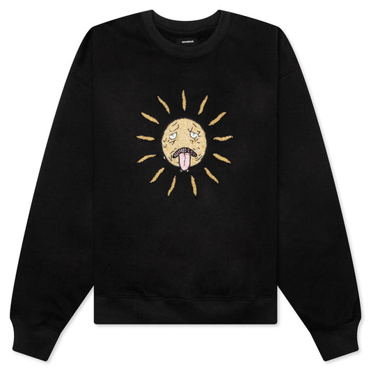 Beaded Sun Crewneck - Worn Black