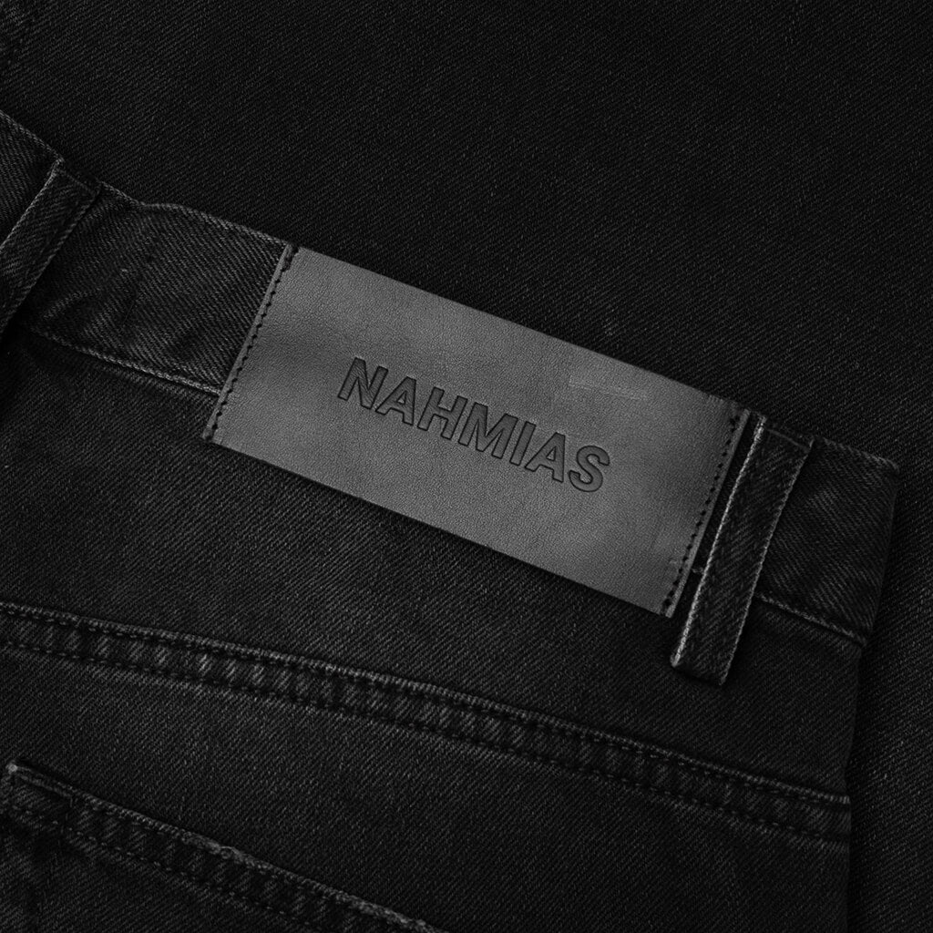 Beaded Sun Wide Jeans - Charcoal Wash