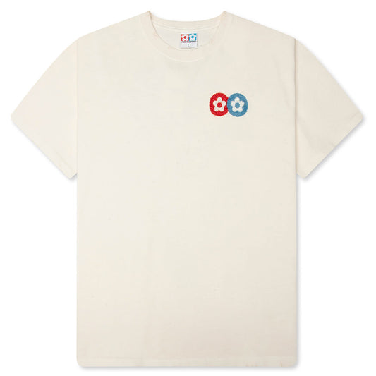 Beads Classic Flower Tee -  Washed Cream