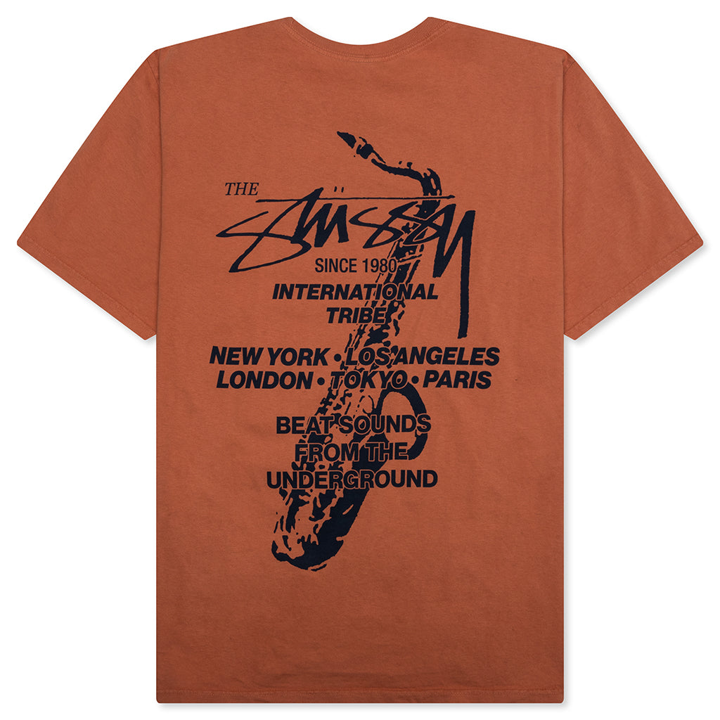 Beat Sounds Pigment Dyed Tee - Rust
