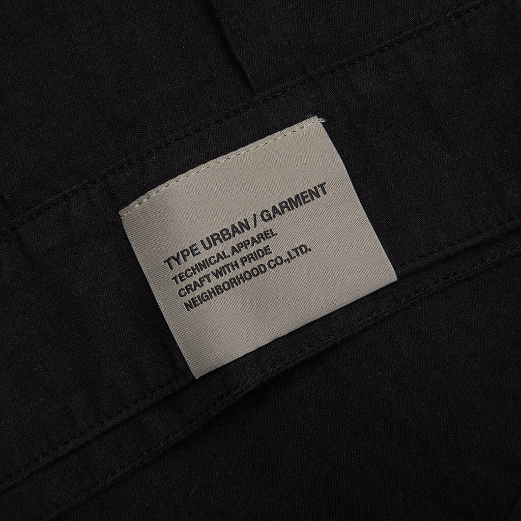 Belted Officer S/S Shirt - Black