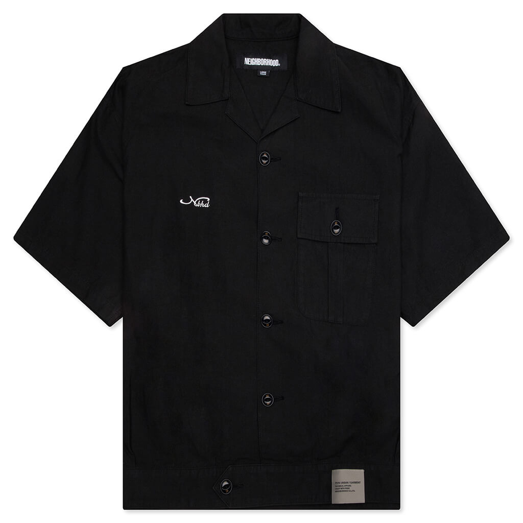 Belted Officer S/S Shirt - Black
