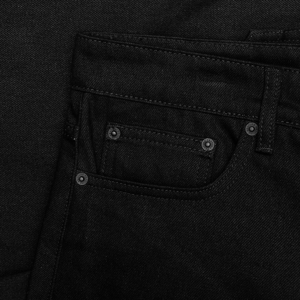 Berry Wide Denim Short - Jet Black