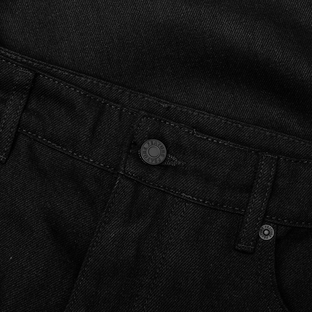 Berry Wide Denim Short - Jet Black