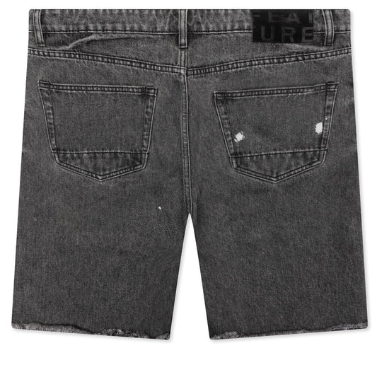 Berry Wide Denim Short - Vintage Black