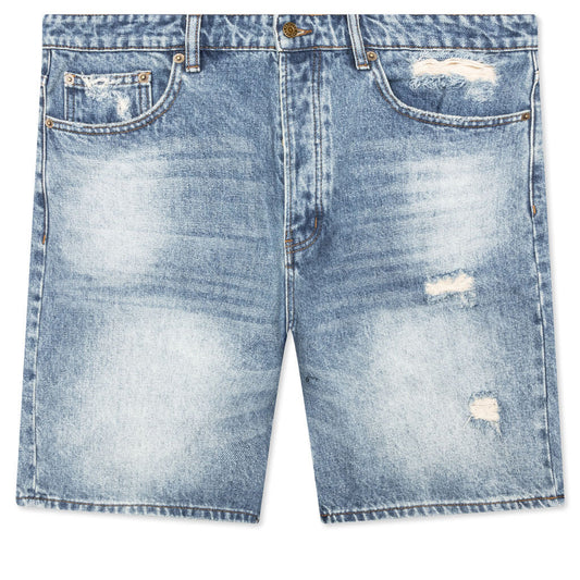 Berry Wide Denim Short - Vintage Med Blue