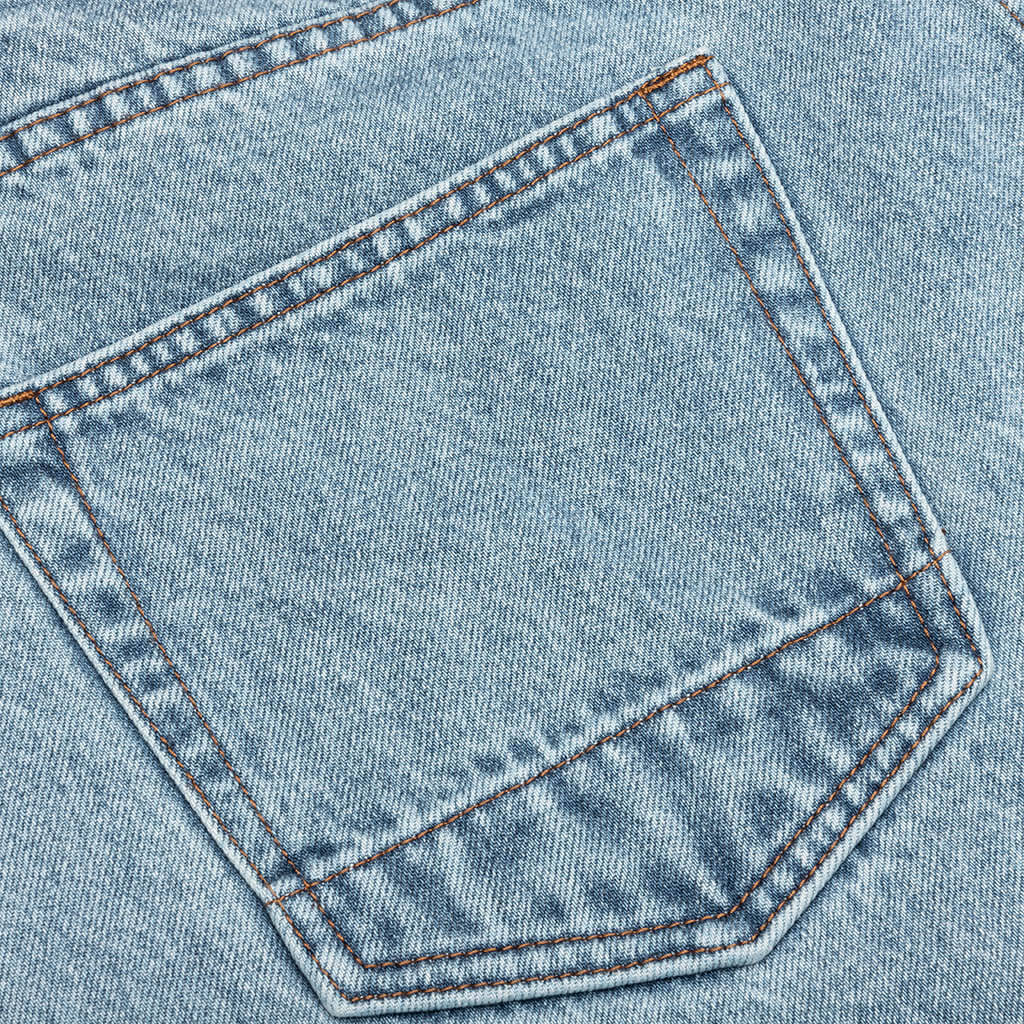 Berry Wide Denim Short - Washed Medium Blue