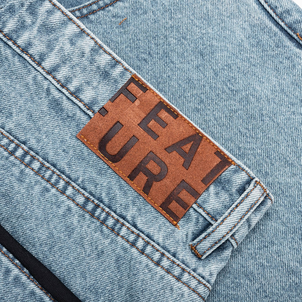 Berry Wide Denim Short - Washed Medium Blue