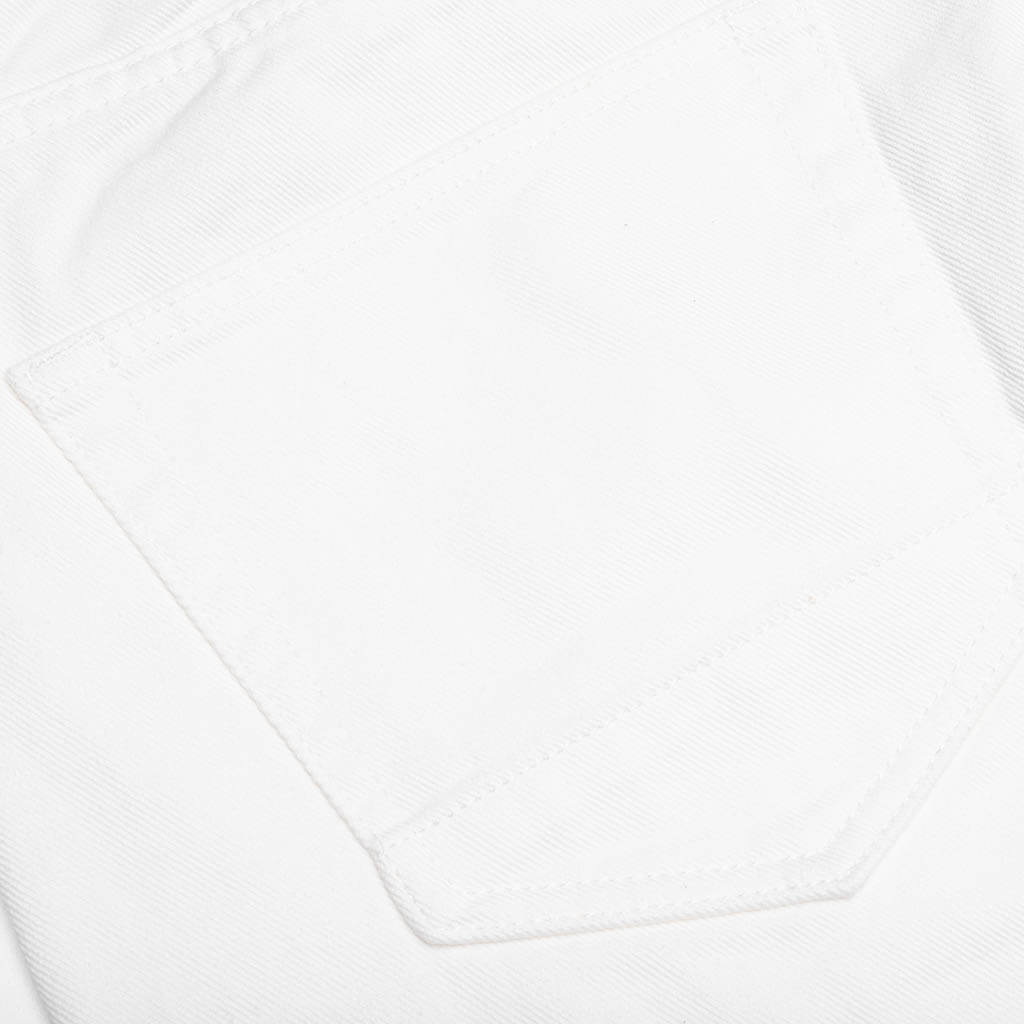 Berry Wide Denim Short - Washed White