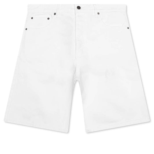 Berry Wide Denim Short - Washed White