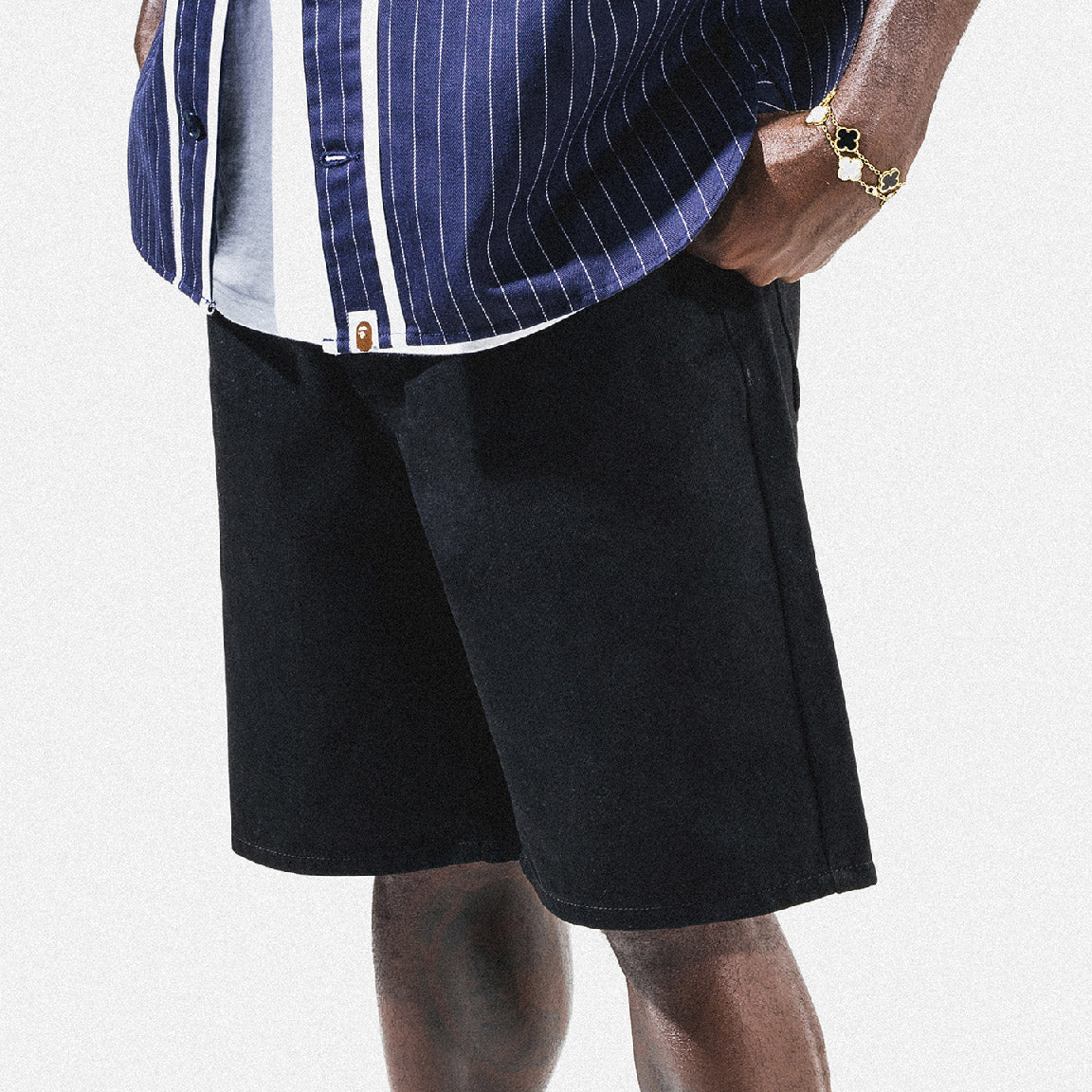 Berry Wide Denim Short - Jet Black
