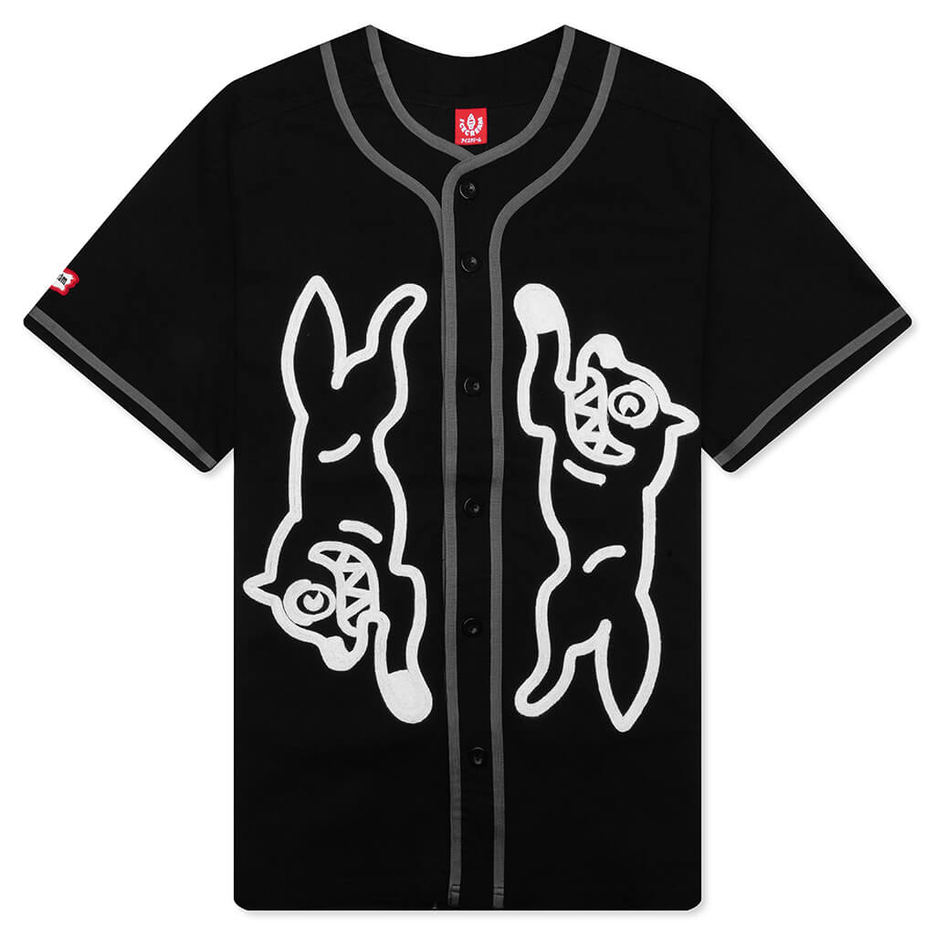 Betts S/S Knit Button Up - Black