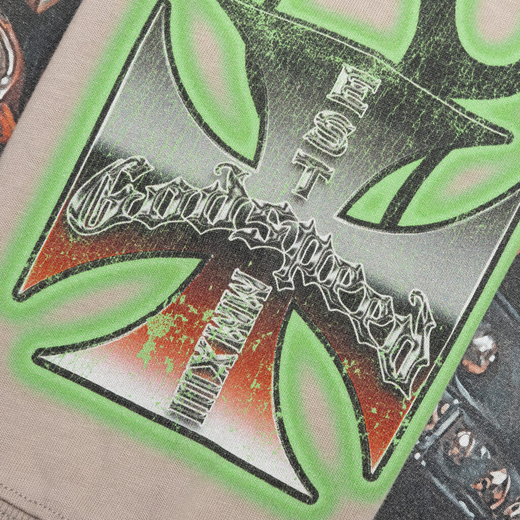 Biker Nation L/S T-Shirt - Stone Grey