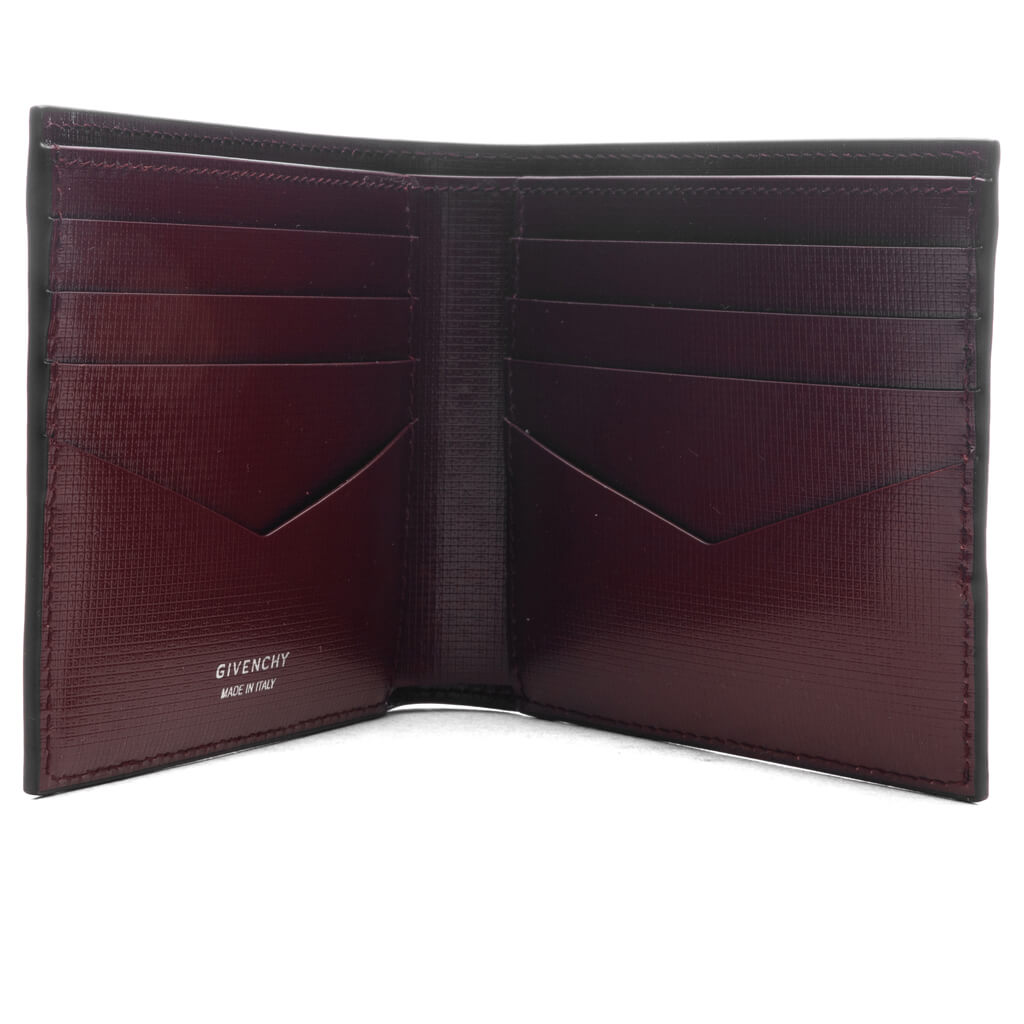 Wallet in Classic 4G Leather - Black/Burgundy