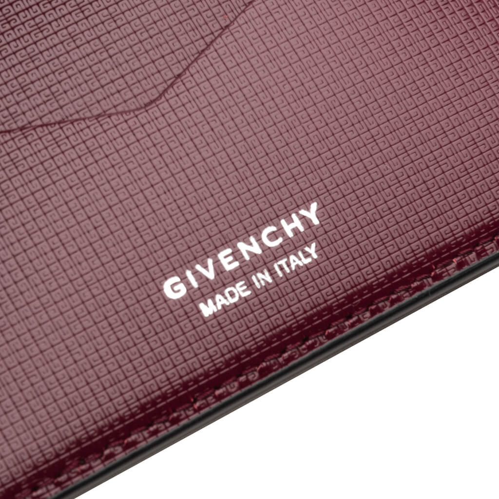Wallet in Classic 4G Leather - Black/Burgundy