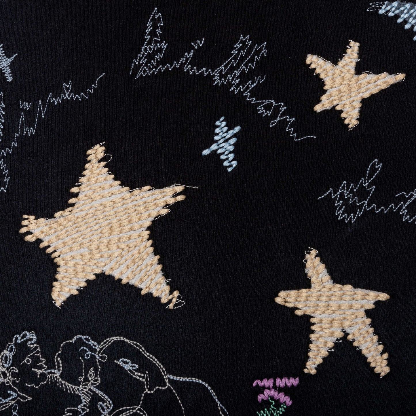 Billion Star T-Shirt - Worn Black