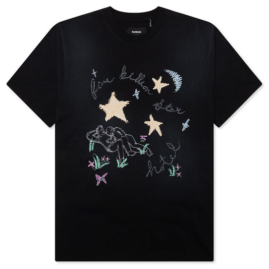 Billion Star T-Shirt - Worn Black