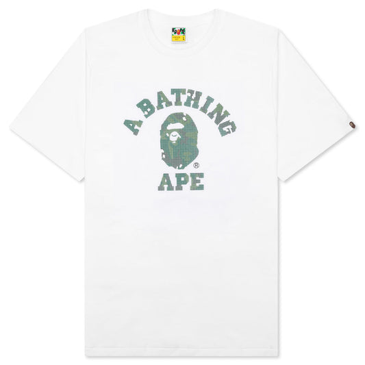 Bitmap College Tee - White