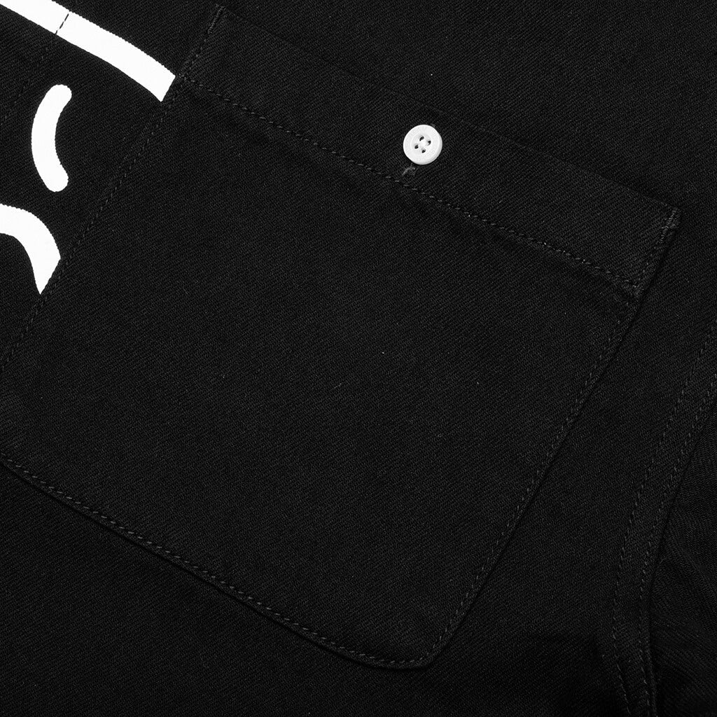 Black Dog S/S Cropped Fit Woven Shirt - Black Caramel