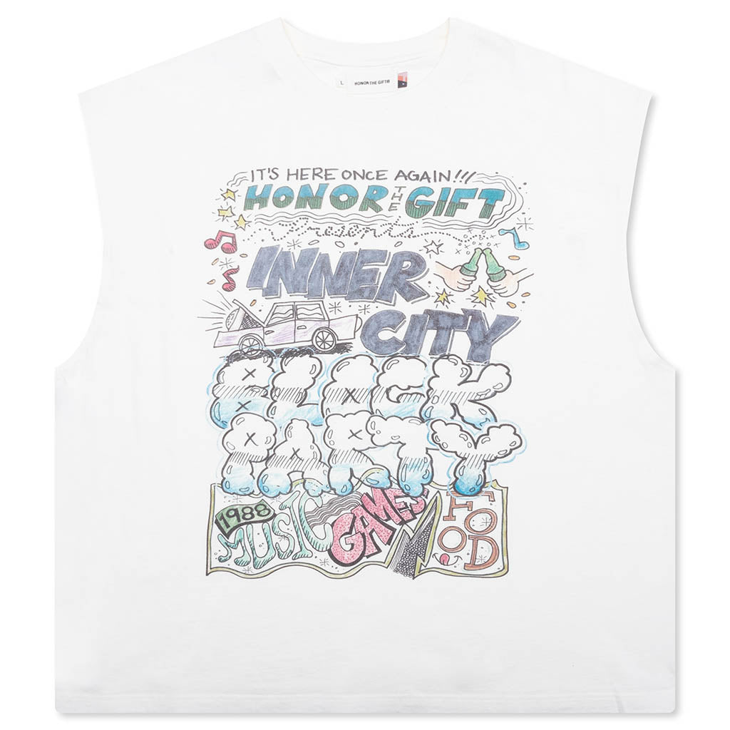 Block Party Cut Off - Bone