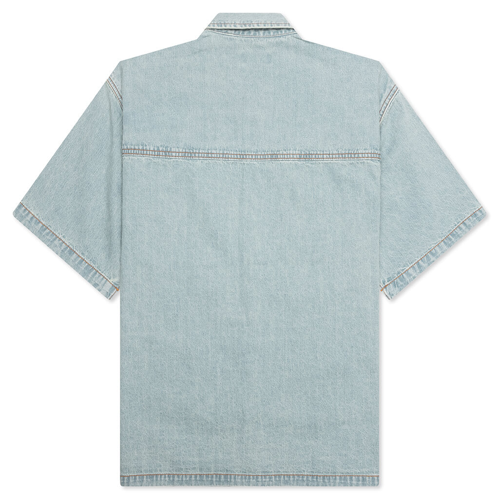 Blue Dog S/S Cropped Fit Woven Shirt - Blueberry Haze