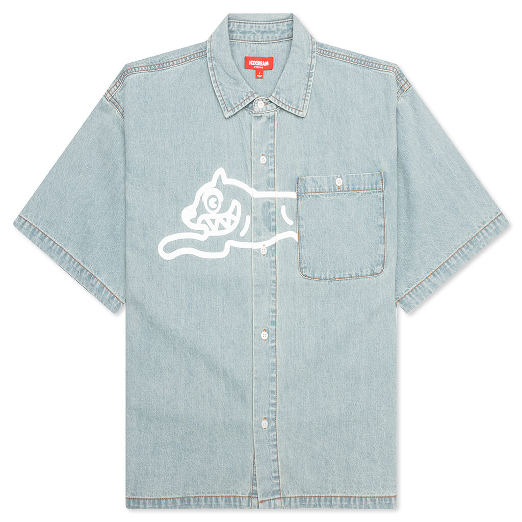 Blue Dog S/S Cropped Fit Woven Shirt - Blueberry Haze