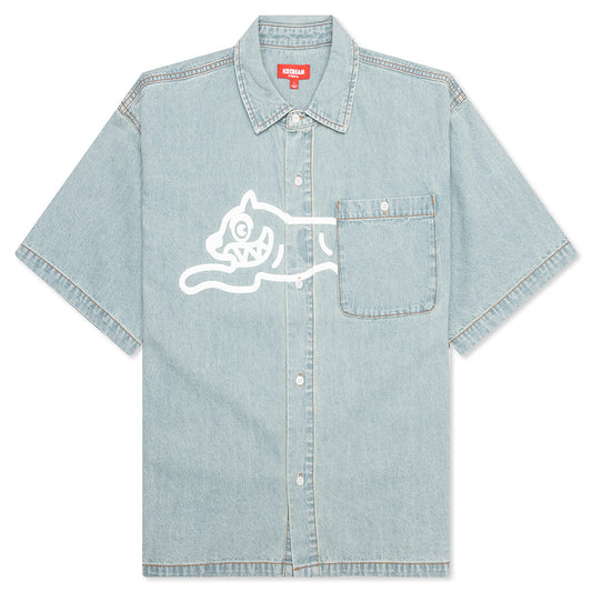 Blue Dog S/S Cropped Fit Woven Shirt - Blueberry Haze