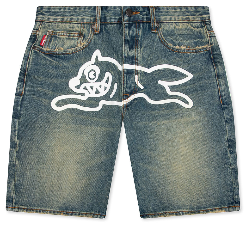Blueberry Yogurt Jean Shorts - Blue Shade