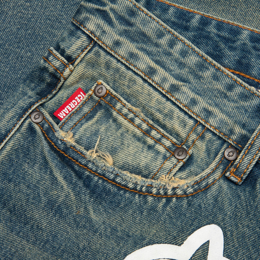 Blueberry Yogurt Jean Shorts - Blue Shade