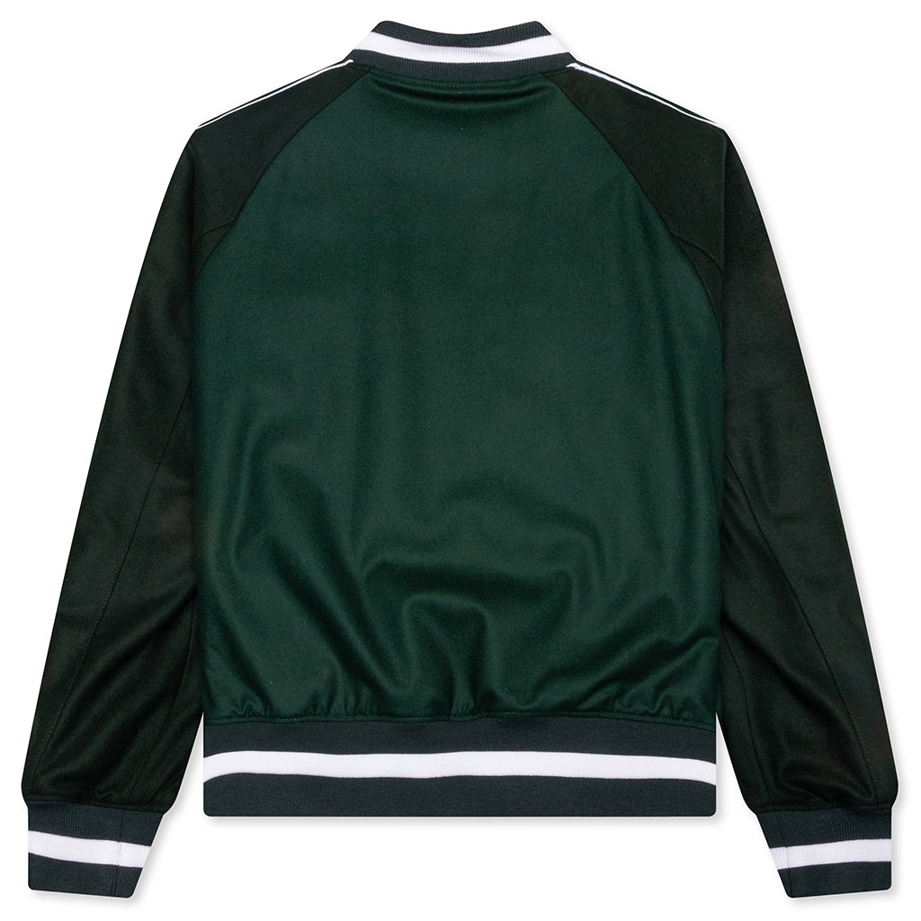 College Varsity Wool Jacket - Dark Green