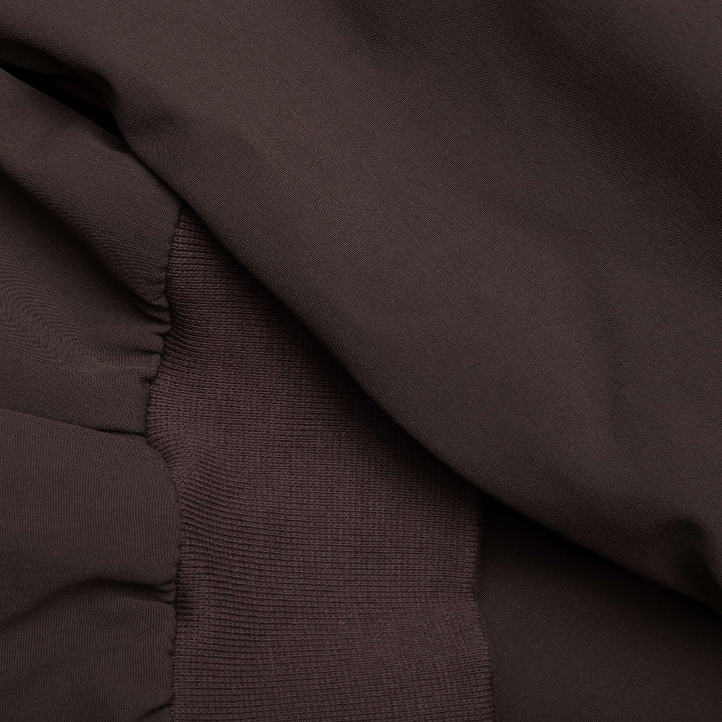 Bonded Nylon Bomber Jacket - Brown