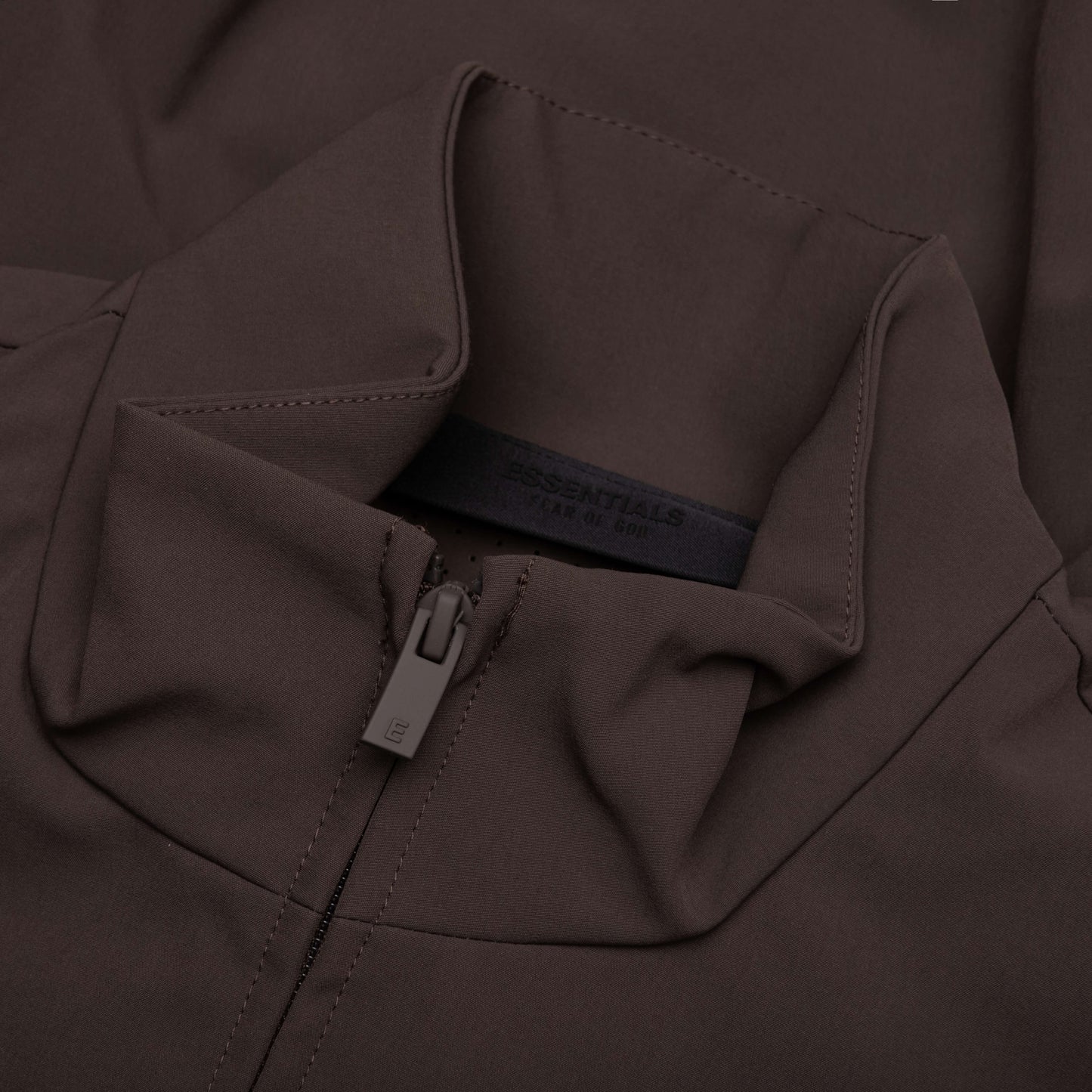 Bonded Nylon Bomber Jacket - Brown