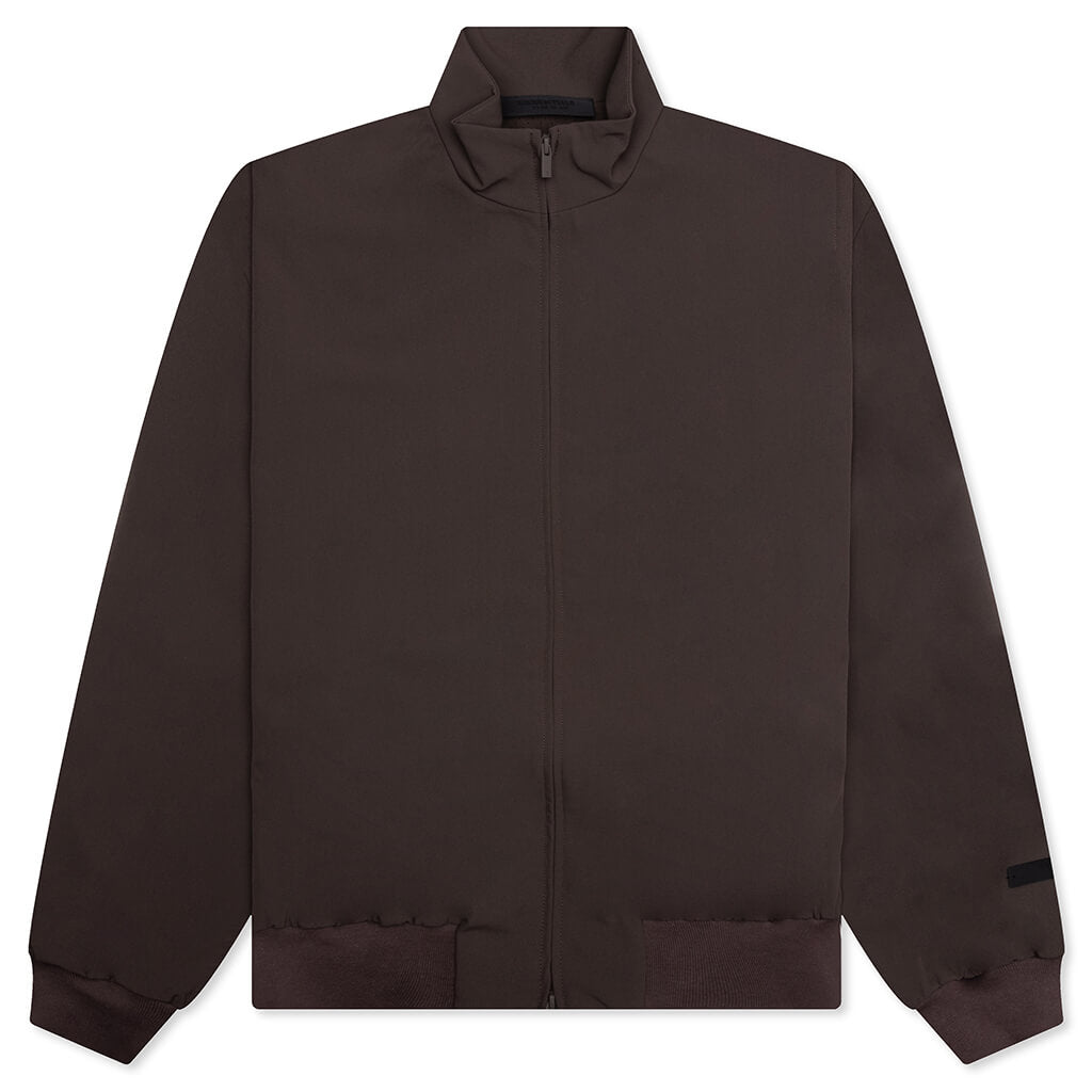 Bonded Nylon Bomber Jacket - Brown