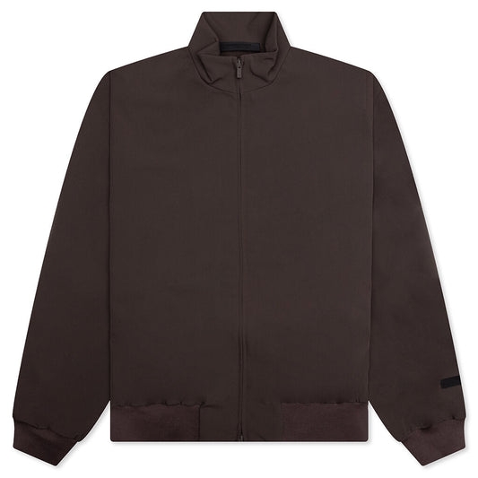 Bonded Nylon Bomber Jacket - Brown