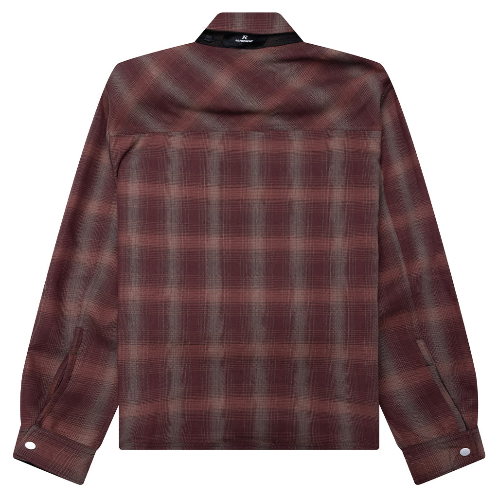Bonded Reversible Check Shirt - Nero