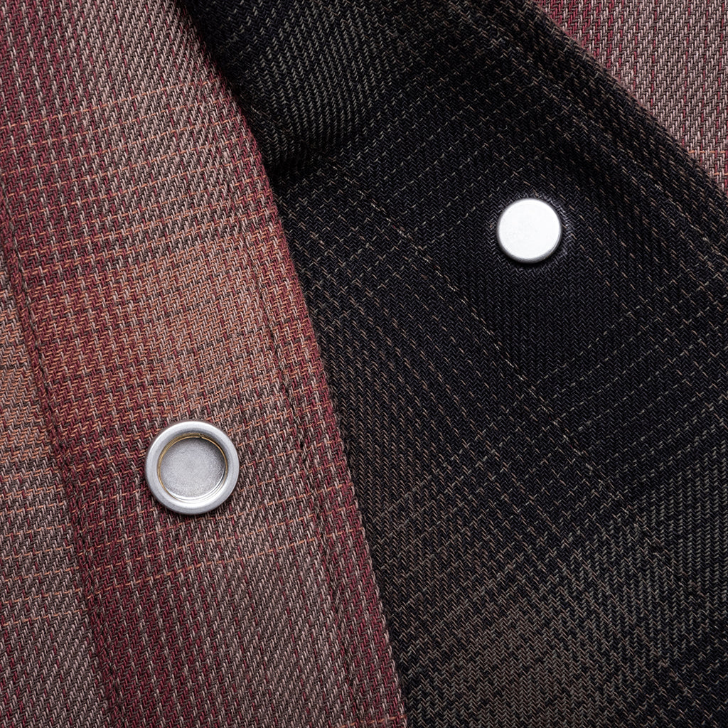 Bonded Reversible Check Shirt - Nero